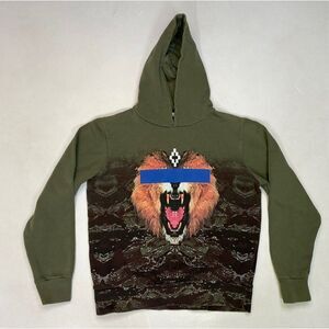 Marcelo Burlon Graphic Pullover Hoodie Boys Size 12 Green